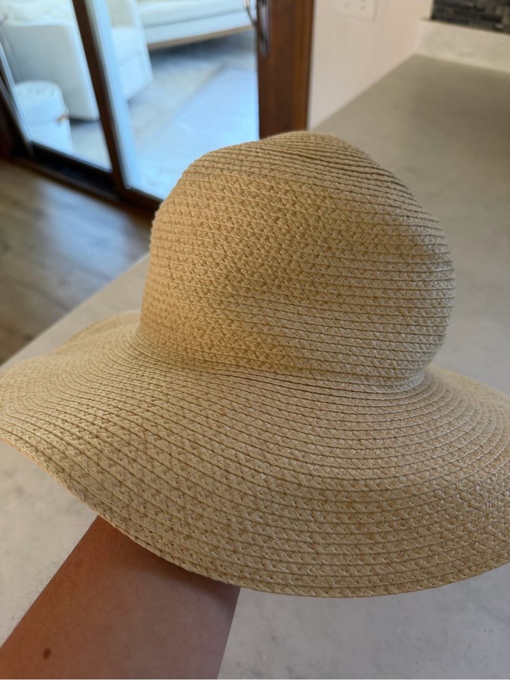 Abercrombie & Fitch Wide Brim Straw Sun Hat - Beige - Picture 3 of 3